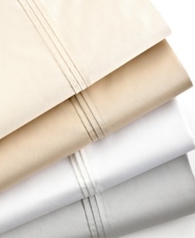 Crafted of the finest pima cotton, this 500 thread count Pinktuck Sateen flat sheet from Barbara Barry evokes a truly elegant feel and luxuriously soft hand. Finished with a classic triple pleat along the cuff. Choose from an array of soft hues.