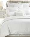 A tranquil effect is what this Martha Stewart Collection Moon Luster sheet set creates for your bed. An all white backdrop sets the scene as 500-thread count cotton fabric provides comfort and elegance.