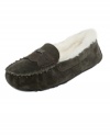 Warm toes, warm heart. Boost your spirits with these plush indoor/outdoor Talia moccasins by EMU. Durable suede and soft lining are the coziest combo.