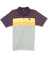 With a cool color palette, this polo shirt from LRG is striped to win.