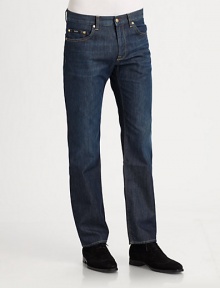 Straight-fitting denim set in a rich, saturated wash with subtle distressing throughout the leg, cut in a crisp cotton with a hint of stretch for added comfort.Five-pocket styleInseam, about 2997% cotton/3% elastaneMachine washImported Straight-fitting denim set in a rich, saturated wash with subtle distressing throughout the leg, cut in a crisp cotton with a hint of stretch for added comfort.Five-pocket styleInseam, about 2997% cotton/3% elastaneMachine washImported