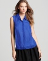 Aqua Blouse - Tiered Button Down