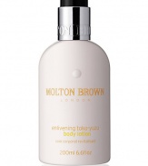 Enrich and refresh the skin with our enlivening spiced citrus body hydrator. Oriental toko-yuzu fruit extracts help to improve skin tone and give anti-oxidant protection, while an essential oil fusion of Mandarin, bitter orange, ginger and caraway energize and lift your senses. 6.6 oz. 