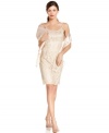 Onyx's stunning lace dress is elevated by a coordinating shawl with matching lace trim at each end.