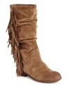 Kenneth Cole Reaction's Hi-King fringe boots will add plenty of movement and pizzaz to any of your casual looks.