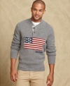 Patriotic much? This Tommy Hilfiger henley flies a flag of cool style.