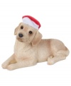 Bark up the right tree with a Christmas ornament for your dog – or a fellow animal lover! An adorable yellow lab waits patiently for holiday treats in her red Santa hat. From Sandicast.