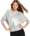 A combination of a baseball tee and super-glam sequins, JJ Basics' sweater is anything but boring!