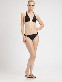 A flattering design featuring a feminine waistband is complemented by glamorously gilded hardware.Stretch bottomGold hardware84% polyamide/16% elastaneFully linedHand washImported Please note: Bikini top sold separately. A flattering design featuring a feminine waistband is complemented by glamorously gilded hardware.Stretch bottomGold hardware84% polyamide/16% elastaneFully linedHand washImported Please note: Bikini top sold separately.
