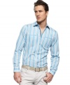 Get vertical. These slimming stripes look great on this shirt from INC International Concepts.