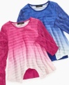 She'll wow in the lovely colors of these dip-dye tees from Jessica Simpson.