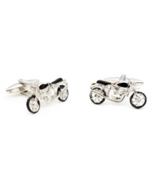 Polish off your look with a little bad-boy edge with the vintage design of these miniature nickel-plated hogs from Cufflinks, Inc. Polish off your look with a little bad-boy edge with the vintage design of these miniature nickel-plated hogs from Cufflinks, Inc.