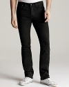 You can't go wrong in these skinny, straight leg jeans, featuring a bit of stretch and a narrow leg opening for that extra dose of modern rocker style.