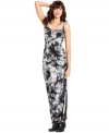 An allover tie-dye adds an urban edge to this RACHEL Rachel Roy maxi dress -- perfectly paired with heels or boots!