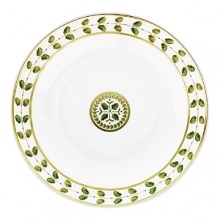Inspired by designs from the Empire period, Constance is composed of a fresh composition that renders it a timeless classic. Elegantly outlined in gold, acorns and oak leaves, symbolizing strength and longevity, accent its delicate watercolor palette of greens. Inspired by designs from the Empire period, Constance is composed of a fresh composition that renders it a timeless classic. Elegantly outlined in gold, acorns and oak leaves, symbolizing strength and longevity, accent its delicate watercolor palette of greens.