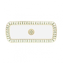 Inspired by designs from the Empire period, Constance is composed of a fresh composition that renders it a timeless classic. Elegantly outlined in gold, acorns and oak leaves, symbolizing strength and longevity, accent its delicate watercolor palette of greens. Inspired by designs from the Empire period, Constance is composed of a fresh composition that renders it a timeless classic. Elegantly outlined in gold, acorns and oak leaves, symbolizing strength and longevity, accent its delicate watercolor palette of greens.