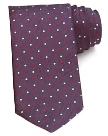Reinvigorate your collection with a natty pin and polka dot tie from Canali, rendered in lustrous Italian silk, the perfect finish for an upbeat, refined presentation. Reinvigorate your collection with a natty pin and polka dot tie from Canali, rendered in lustrous Italian silk, the perfect finish for an upbeat, refined presentation.