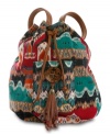 Add a stroke of color to your weekend outfit with this urban-chic style by Lucky Brand. With a hand-free design and convenient drawstring closure, there's no limitations of where you can take this travel-ready design.