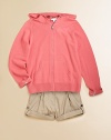 Pure cashmere, trimmed with Burberry checks, knit into a luxuriously soft, ultra relaxed hoodie.Attached hood with check lining and ribbed trimLong sleeves with check turn-back cuffsFront zip closeSplit kangaroo pockets with ribbed trimRibbed bottomCashmereHand washImported