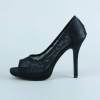 Blossom Yael-1 Satin Peep Toe Lace Heel