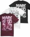 Sleek casual style is as easy as throwing on this v-neck t-shirt from Marc Ecko.