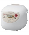 The Zojirushi rice cooker guarantees no more sticky situations with rice, as it has seven settings that do all the work for you by automatically adjusting the temperature and time for rice cooked to perfection every time.  This smart cooker even knows when the rice is done and switches to warming mode for the optimal serving temperature. 1-year warranty. Model NS-WAC18.