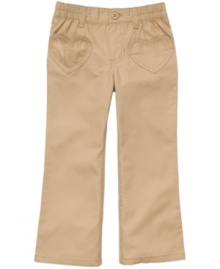 She can pick out her favorite color from among these basic woven pants from Carter's to build out a style that she'll really heart. She can pick out her favorite color from among these basic woven pants from Carter's to build out a style that she'll really heart.