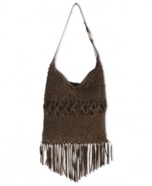 Your inner hippie-chic is calling. Answer it with this boho-fabulous design from Lucky Brand that lends a laid-back look to any outfit. Fun fringe and macramé adorn the outside, while the inside offers a safe haven for wallet, phone, makeup case and any other little extras. Your inner hippie-chic is calling. Answer it with this boho-fabulous design from Lucky Brand that lends a laid-back look to any outfit. Fun fringe and macramé adorn the outside, while the inside offers a safe haven for wallet, phone, makeup case and any other little extras.