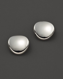 Gleaming 15K. white gold disks are an elegant, timeless accent. Gleaming 15K. white gold disks are an elegant, timeless accent.