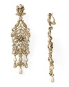 Make statement jewelry your signature. Carolee's pearl and gold-pave chandelier earrings are dramatic yet easy-to-wear, adding antique-inspired flourish to evening looks.