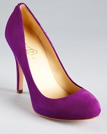 In jewel-tone suede, IVANKA TRUMP's must-have Pinkish platforms fit the bill for office-hours to after-dark dinners.