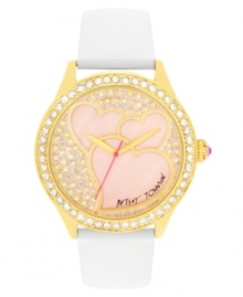 Keep your love strong with this fresh watch design from the always-lovely Betsey Johnson.