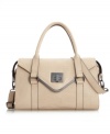 Get your fashion fix with this fabulous design by BCBGeneration. A lady-like satchel silhouette combines with gunmetal hardware and subtle python print for the perfect blend of class and edge.
