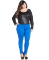 Upgrade your denim with Jessica Simpson's plus size skinnies, fashioned from stretch twill.