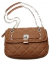 Classic quilting gives a sophisticated charm to this refined look by Nine West. Chain detailed straps, a lock charm at front and shiny silvertone hardware provide the perfect finishing touches.