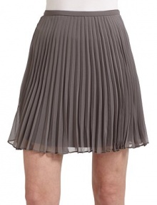 THE LOOKThin banded waistPleated silhouetteSide zip closureTHE FITAbout 18 longTHE MATERIALPolyesterFully linedCARE & ORIGINDry cleanImportedModel shown is 5'10 (177cm) wearing US size 4. THE LOOKThin banded waistPleated silhouetteSide zip closureTHE FITAbout 18 longTHE MATERIALPolyesterFully linedCARE & ORIGINDry cleanImportedModel shown is 5'10 (177cm) wearing US size 4.