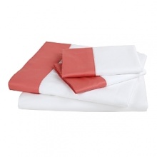 Sweet dreams just got sweeter. Rest easily upon these elegant white cotton sateen sheets with hemstitch detail. 4 color band of rose. Fitted sheet is 18 deep with elastic all around. Sweet dreams just got sweeter. Rest easily upon these elegant white cotton sateen sheets with hemstitch detail. 4 color band of rose. Fitted sheet is 18 deep with elastic all around.
