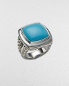 From the Albion Collection. A classic Yurman design, offering brilliant turquoise on a split cable band of sterling silver.Turquoise Sterling silver About ½ square Imported