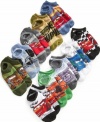 Put some pep in his step with these socks featuring Lightning McQueen, Strip Weathers, Mater and the rest of his favorite characters from Cars.
