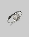 From the Midnight Melange Collection. Single diamond pavé bead on a signature twisted cable band.Diamond, 0.87 tcw Sterling silver Imported Additional Information Women's Ring Size Guide 