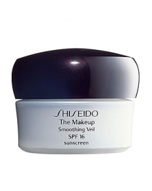 Shiseido The Makeup Smoothing Veil. A colorless-finish foundation that minimizes the appearance of fine lines and enhances radiance to achieve natural perfection. Contains moisturizing Fine Line Targeting Complex that diminishes the appearance of fine lines around the eyes and mouth. Contains Multi-Nutrient Factor, an advanced moisturizer and energizer for a smooth as silk youthful complexion. Can be used under foundation or alone. Shiseido The Makeup Smoothing Veil. A colorless-finish foundation that minimizes the appearance of fine lines and enhances radiance to achieve natural perfection. Contains moisturizing Fine Line Targeting Complex that diminishes the appearance of fine lines around the eyes and mouth. Contains Multi-Nutrient Factor, an advanced moisturizer and energizer for a smooth as silk youthful complexion. Can be used under foundation or alone.