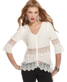 Add some vintage charm to your summer wardrobe with Rampage's lace top! Add some vintage charm to your summer wardrobe with Rampage's lace top!