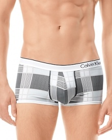 Featuring a contemporary fit, this sleek microfiber stretch low-rise trunk offers plenty of support and style for a patterned touch to your basics wardrobe. Featuring a contemporary fit, this sleek microfiber stretch low-rise trunk offers plenty of support and style for a patterned touch to your basics wardrobe.