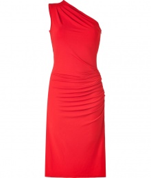 Sultry and chic, this bold one-shoulder dress from Michael Kors will get you noticed - One-shoulder top with gathered details, fitted silhouette with side draping details, concealed side zip closure - Pair with sky-high heels and an embellished clutch Sultry and chic, this bold one-shoulder dress from Michael Kors will get you noticed - One-shoulder top with gathered details, fitted silhouette with side draping details, concealed side zip closure - Pair with sky-high heels and an embellished clutch