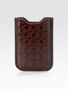 A slipcase for the Blackberry user who appreciates elegant craftsmanship as much as on-the-go style in embossed calfskin leather. Leather Accommodates all standard Blackberry models 3¾W X 4½H Made in Italy A slipcase for the Blackberry user who appreciates elegant craftsmanship as much as on-the-go style in embossed calfskin leather. Leather Accommodates all standard Blackberry models 3¾W X 4½H Made in Italy