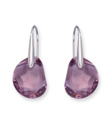 A burst of radiance. Gorgeous galet crystals dangle from these Swarovski earrings, set in rhodium-plated mixed metal. Approximate drop: 1 inch. A burst of radiance. Gorgeous galet crystals dangle from these Swarovski earrings, set in rhodium-plated mixed metal. Approximate drop: 1 inch.
