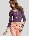 Free People Sweater - Cable Guy Cropped Pullover