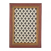 Faux distressed wood is accented with a gold-tone inner trim, in this traditionally elegant frame from Tizo. Faux distressed wood is accented with a gold-tone inner trim, in this traditionally elegant frame from Tizo.