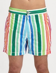 EXCLUSIVELY AT SAKS. A retro look inspired by the St. Tropez region where the label found its name, finished with a painted stripe print and quick-dry convenience. Button/zip closure Side slash, back button pockets Inseam, about 5 Mesh lining Polyamide Hand wash Imported EXCLUSIVELY AT SAKS. A retro look inspired by the St. Tropez region where the label found its name, finished with a painted stripe print and quick-dry convenience. Button/zip closure Side slash, back button pockets Inseam, about 5 Mesh lining Polyamide Hand wash Imported