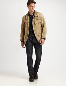 Light whiskering and a hint of fade grant this versatile jean modern vintage sppeal in a slim fit.Five-pocket styleInseam, about 33CottonMachine washImported Light whiskering and a hint of fade grant this versatile jean modern vintage sppeal in a slim fit.Five-pocket styleInseam, about 33CottonMachine washImported